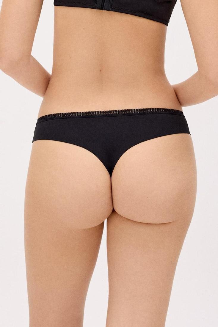 Tanga con encaje lateral Ysabel Mora - Negro