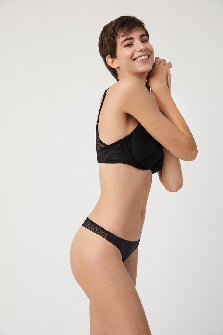 Tanga encaje Lencero Ysabel Mora - Negro