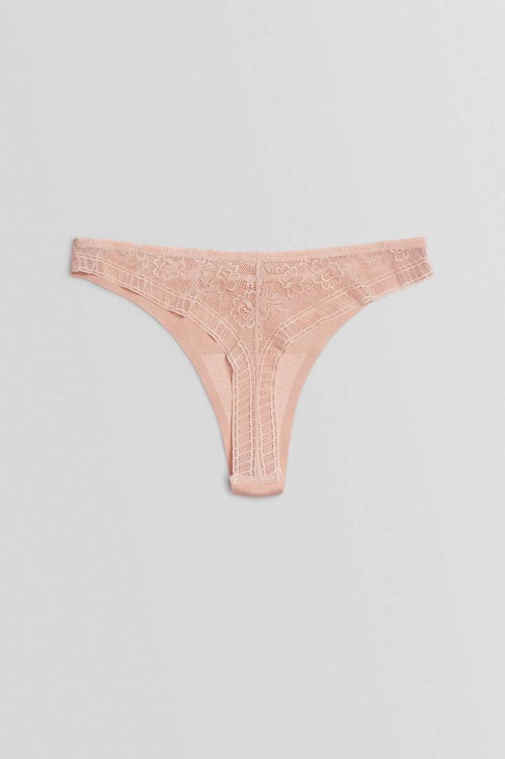 Tanga encaje Lencero Ysabel Mora - Nude