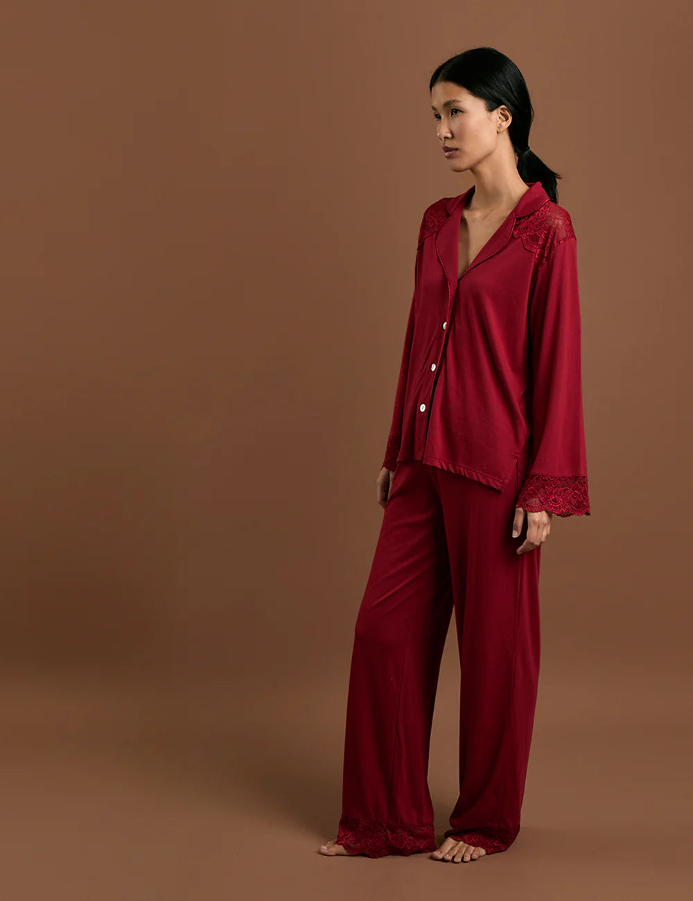 Pijama Boyfriend Bridal Rouge