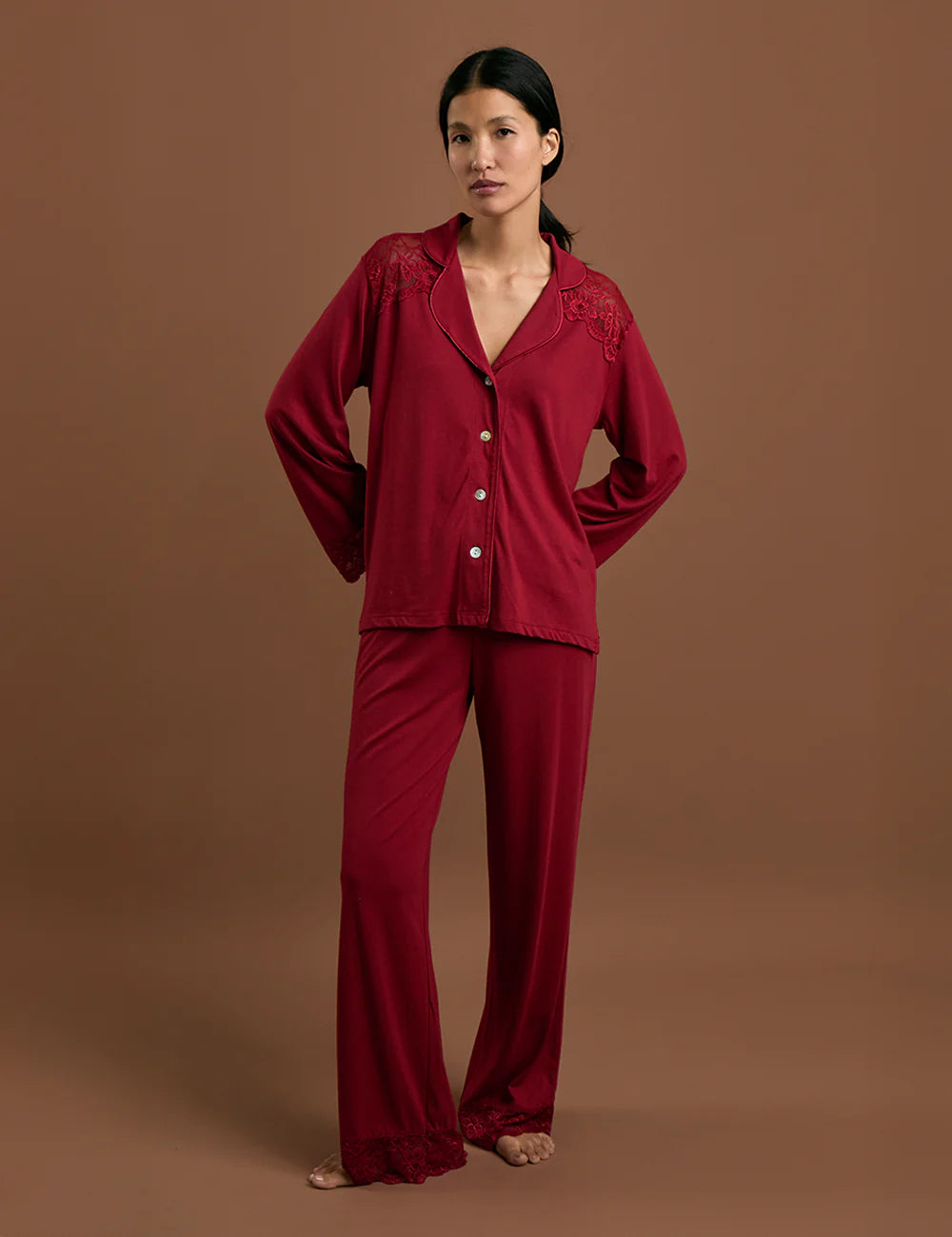 Pijama Boyfriend Bridal Rouge