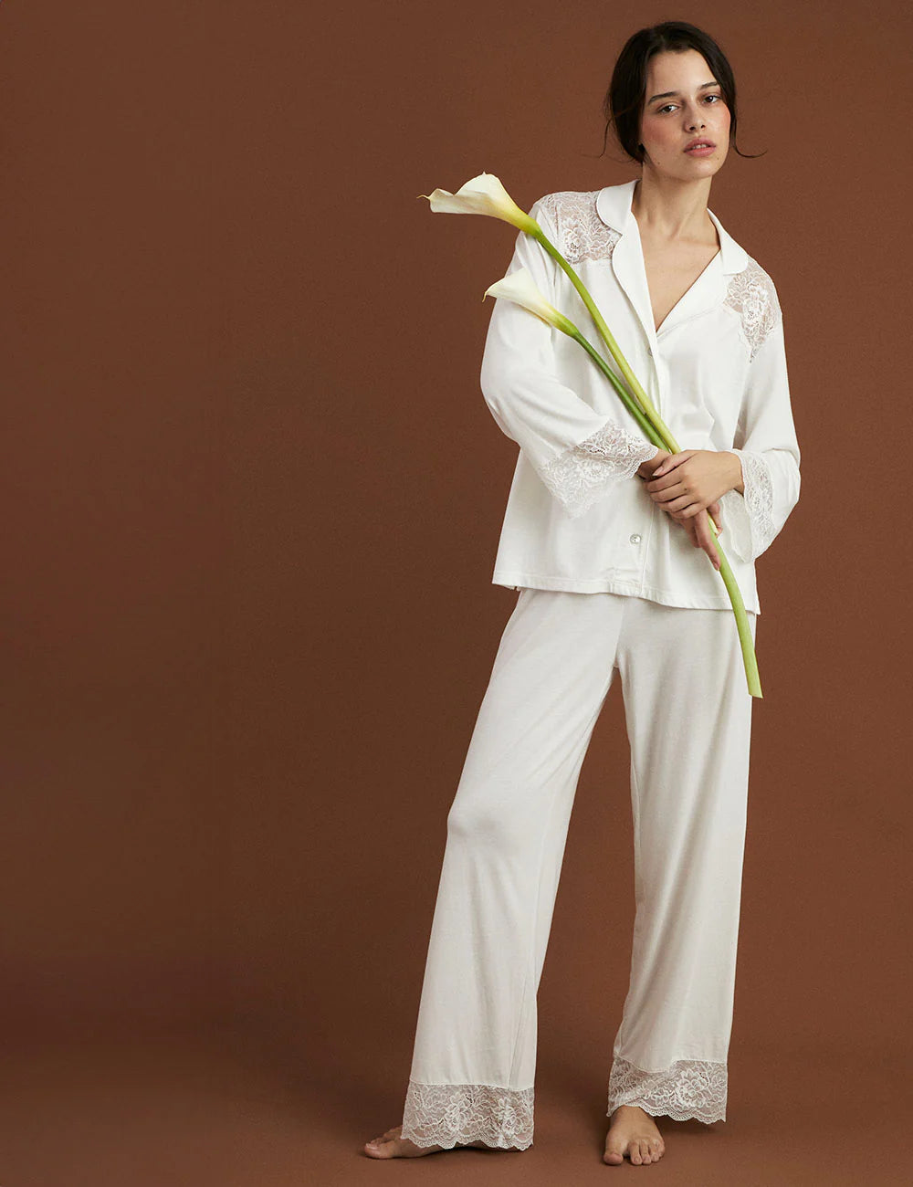 Pijama Boyfriend Bridal Blanco