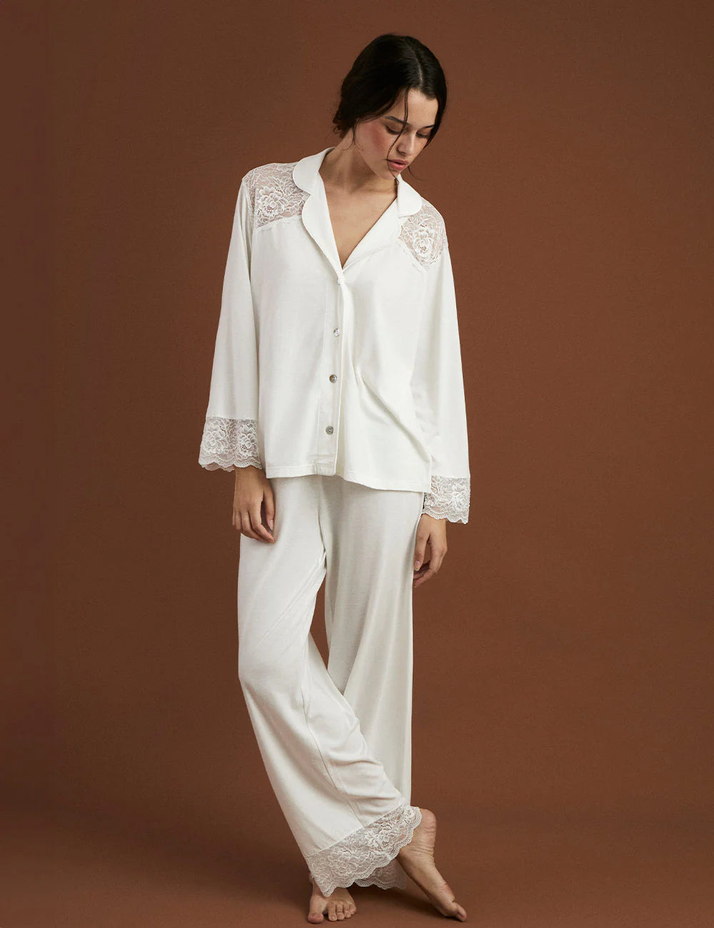 Pijama Boyfriend Bridal Blanco
