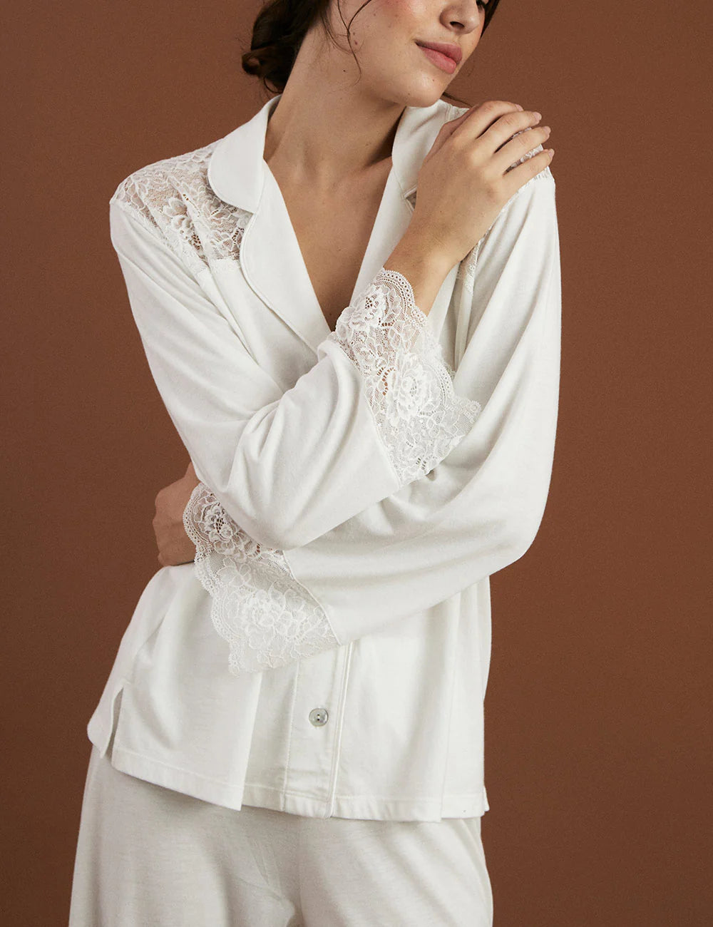 Pijama Boyfriend Bridal Blanco