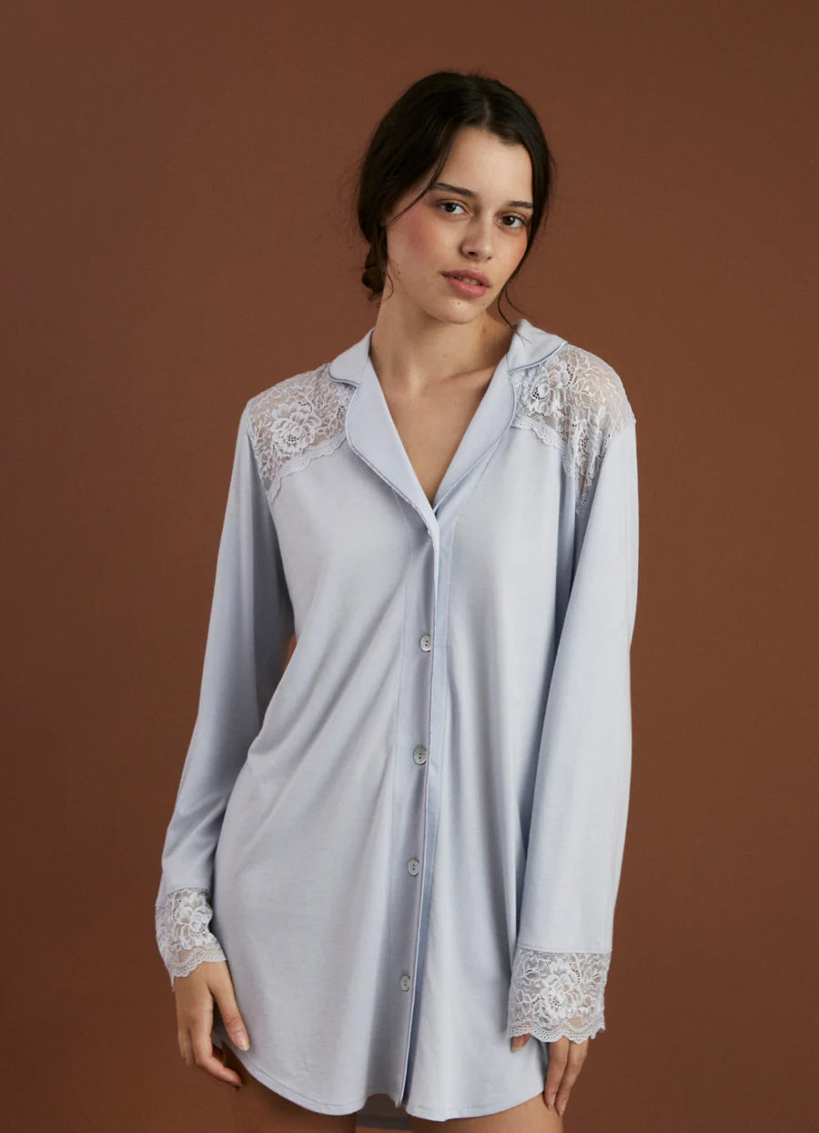 Camisola Boyfriend Bridal Soft Sky