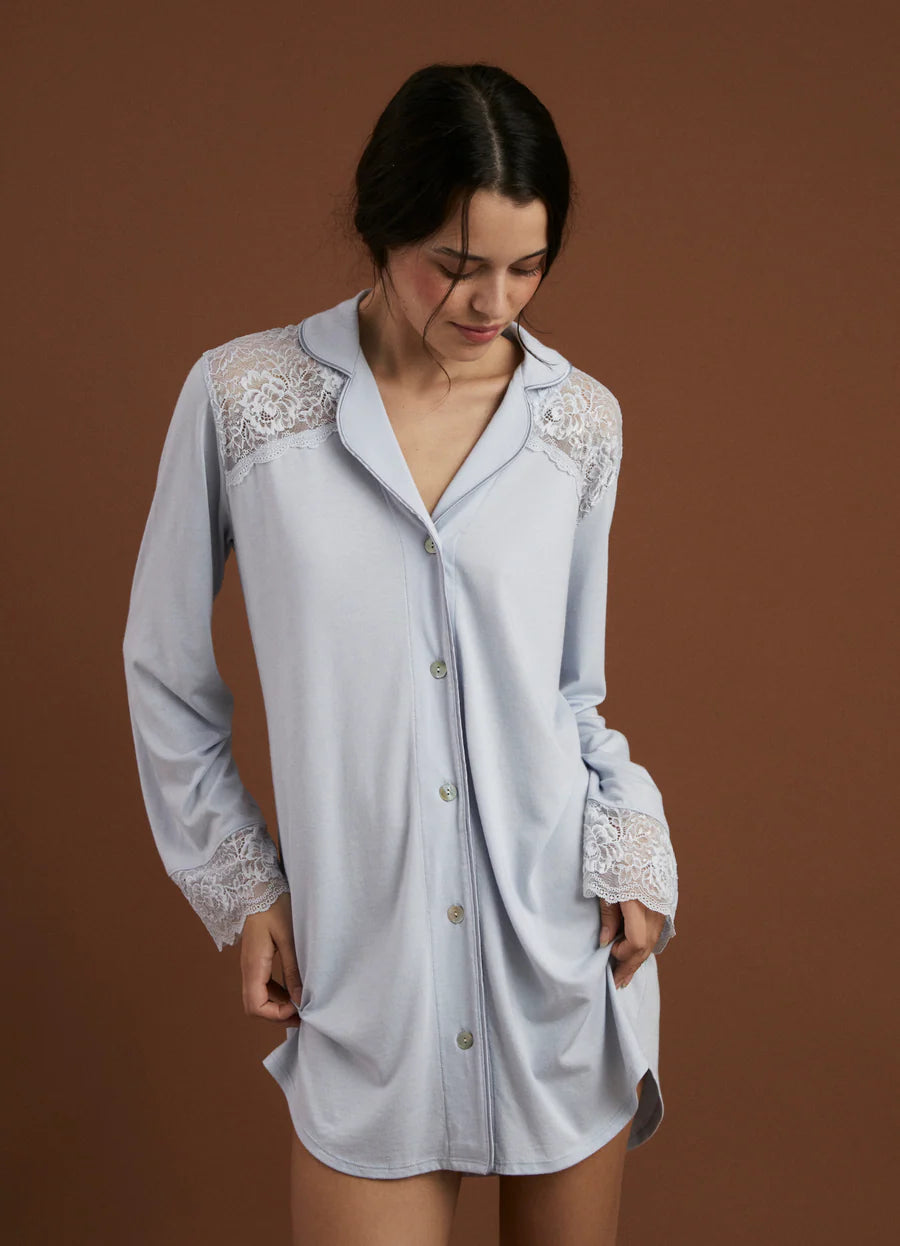 Camisola Boyfriend Bridal Soft Sky