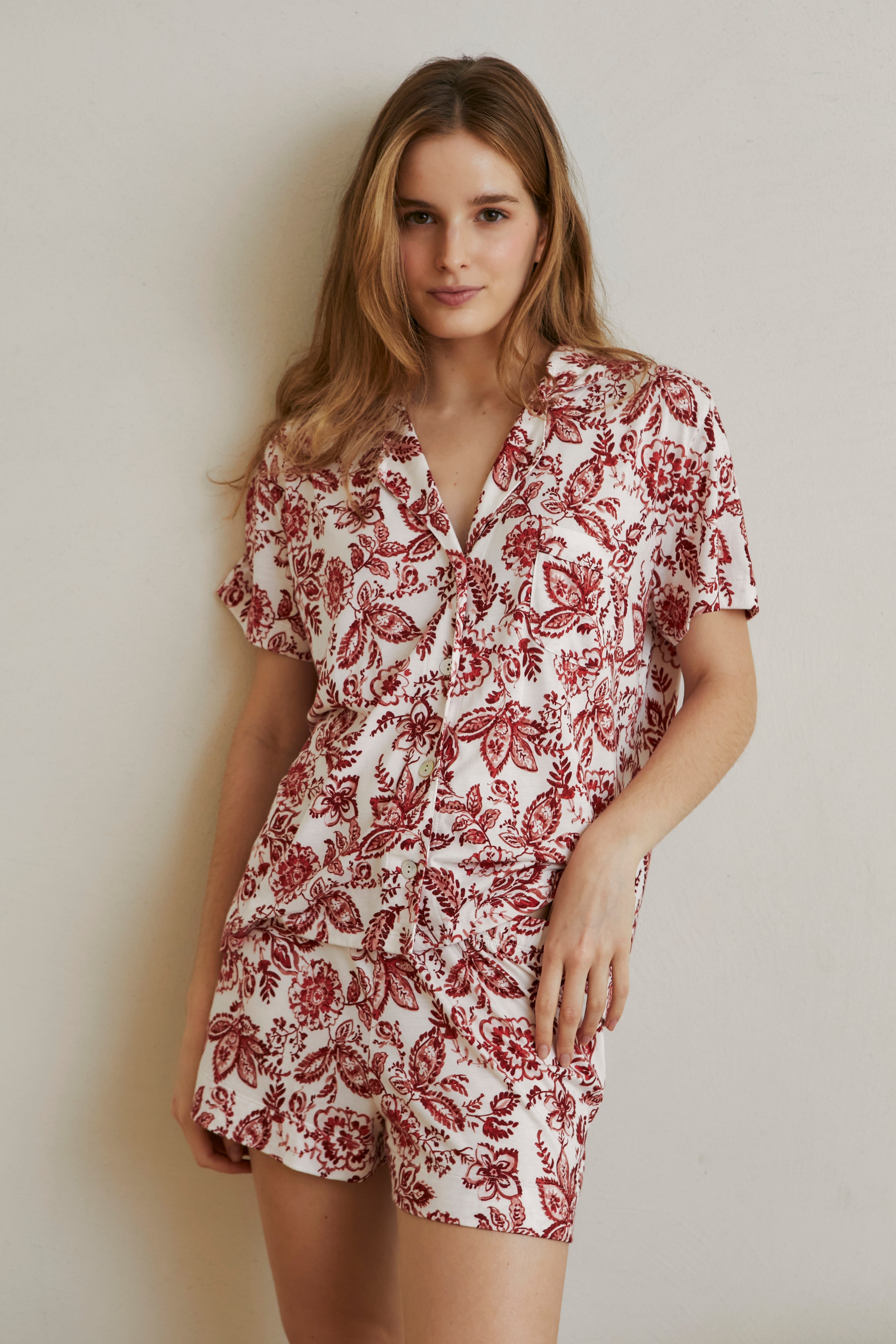 Pijama Boyfriend Corto Red Serenade