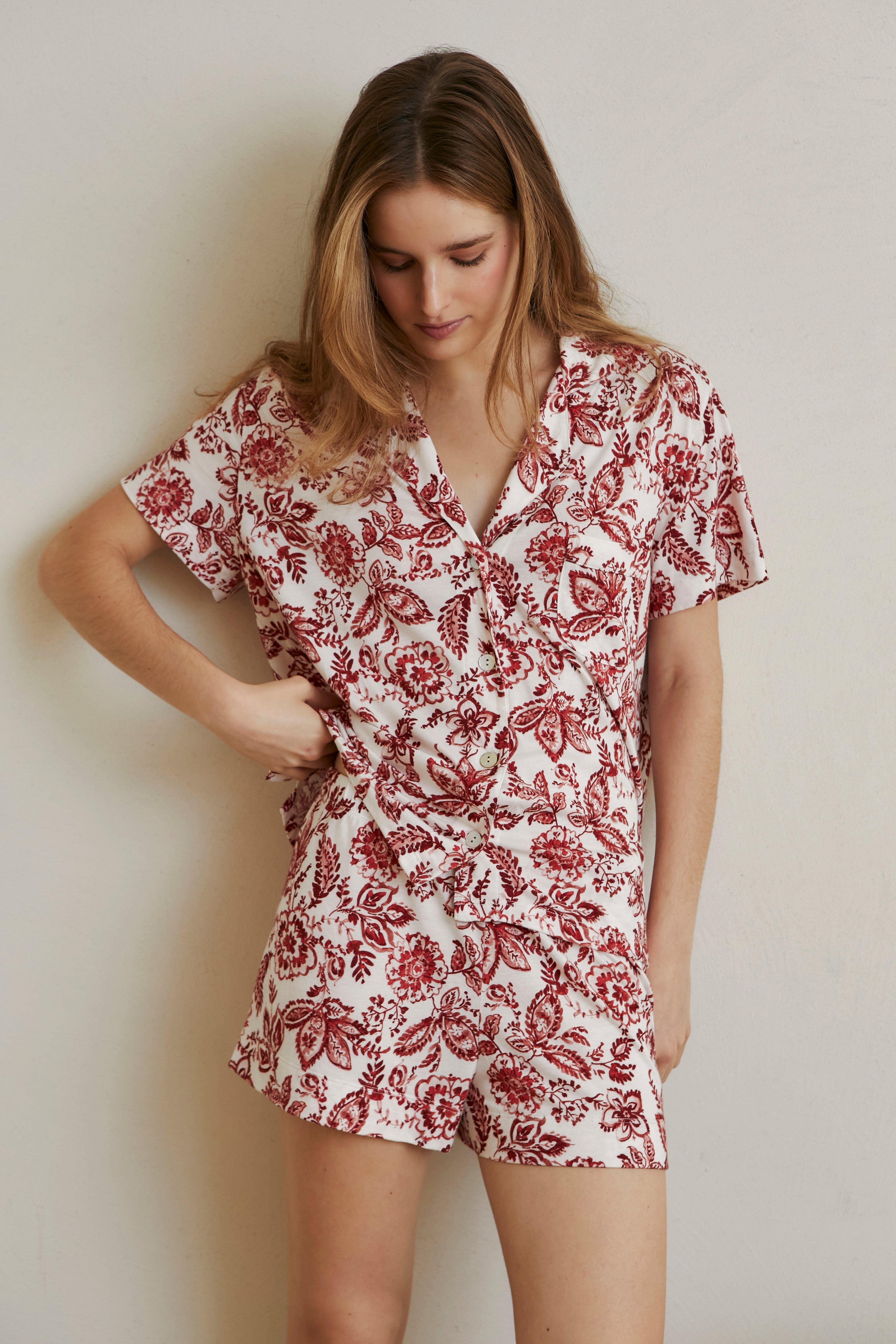 Pijama Boyfriend Corto Red Serenade