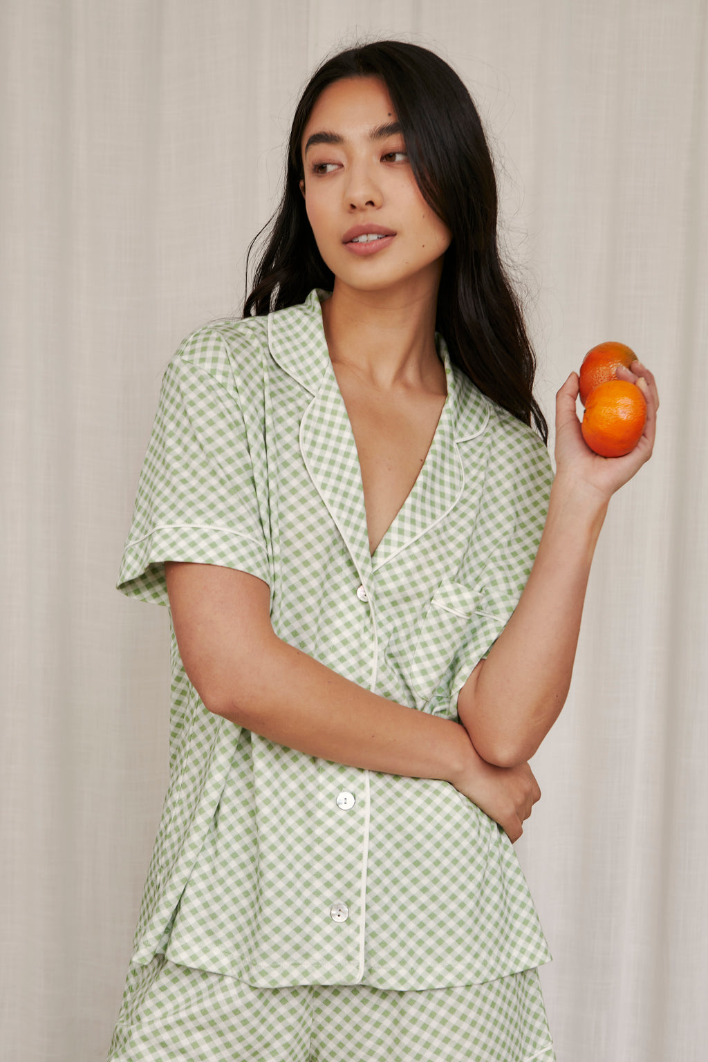 Pijama Boyfriend Short Gingham Green