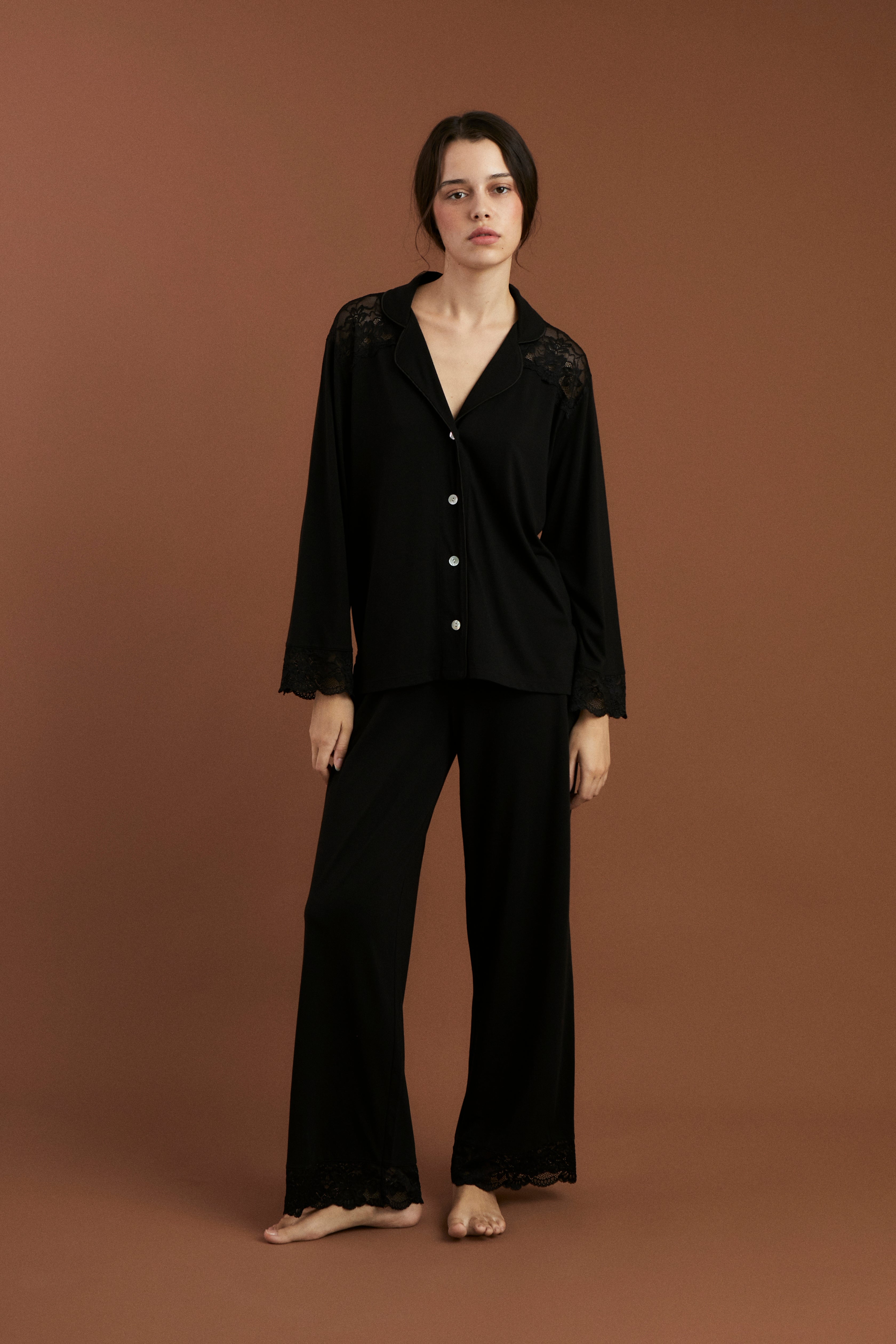 Pijama Boyfriend Bridal Black