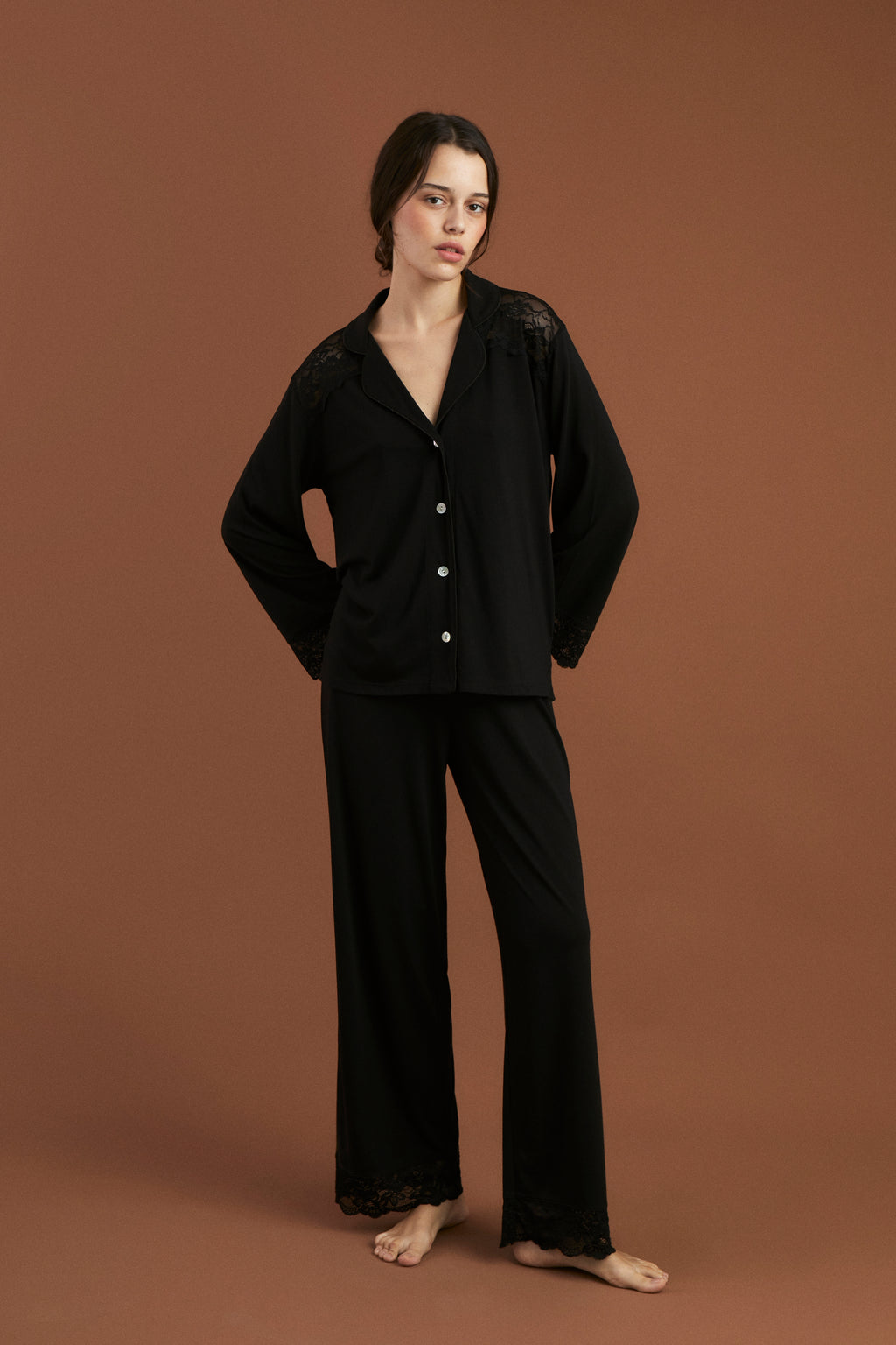 Pijama Boyfriend Bridal Black