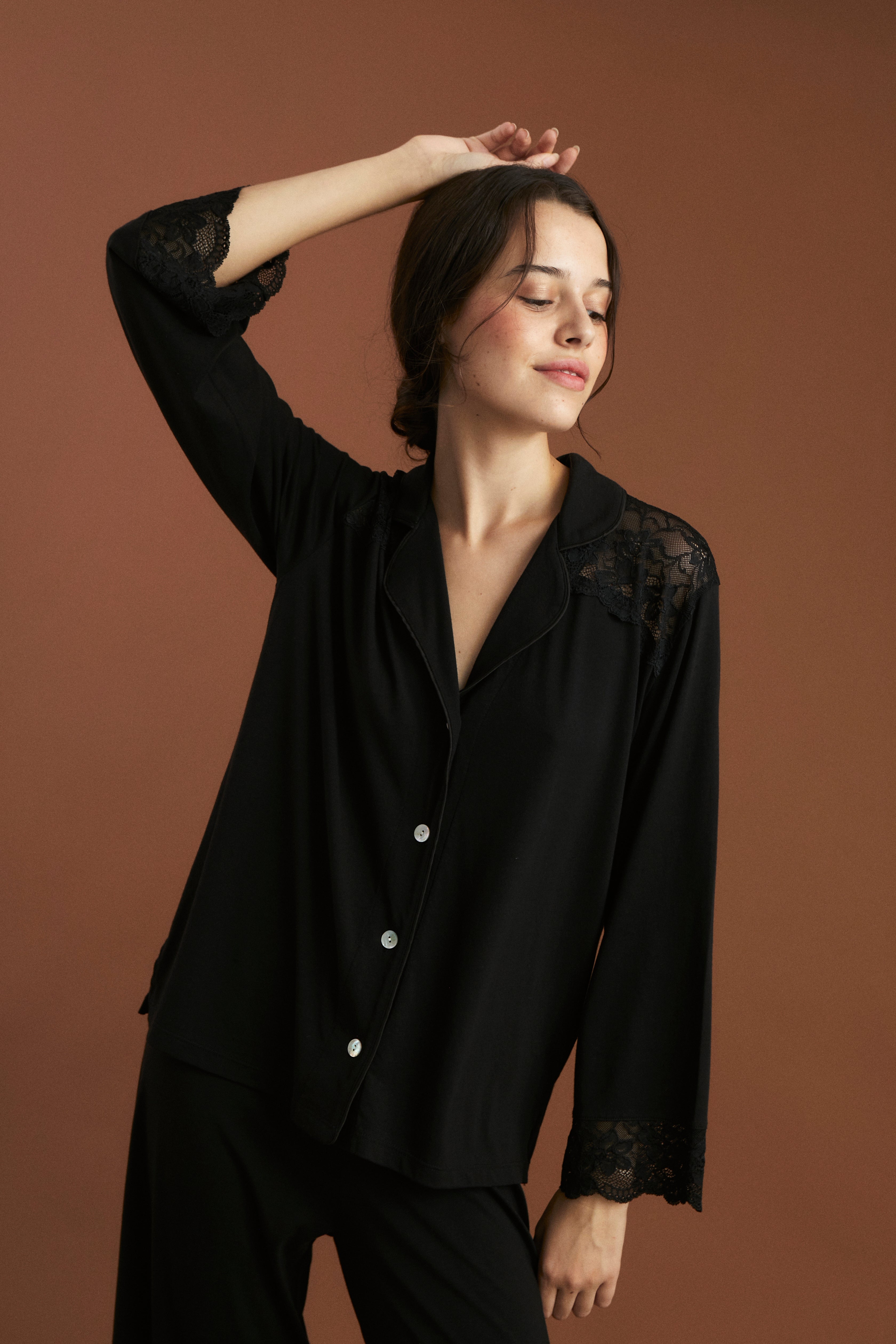 Pijama Boyfriend Bridal Black