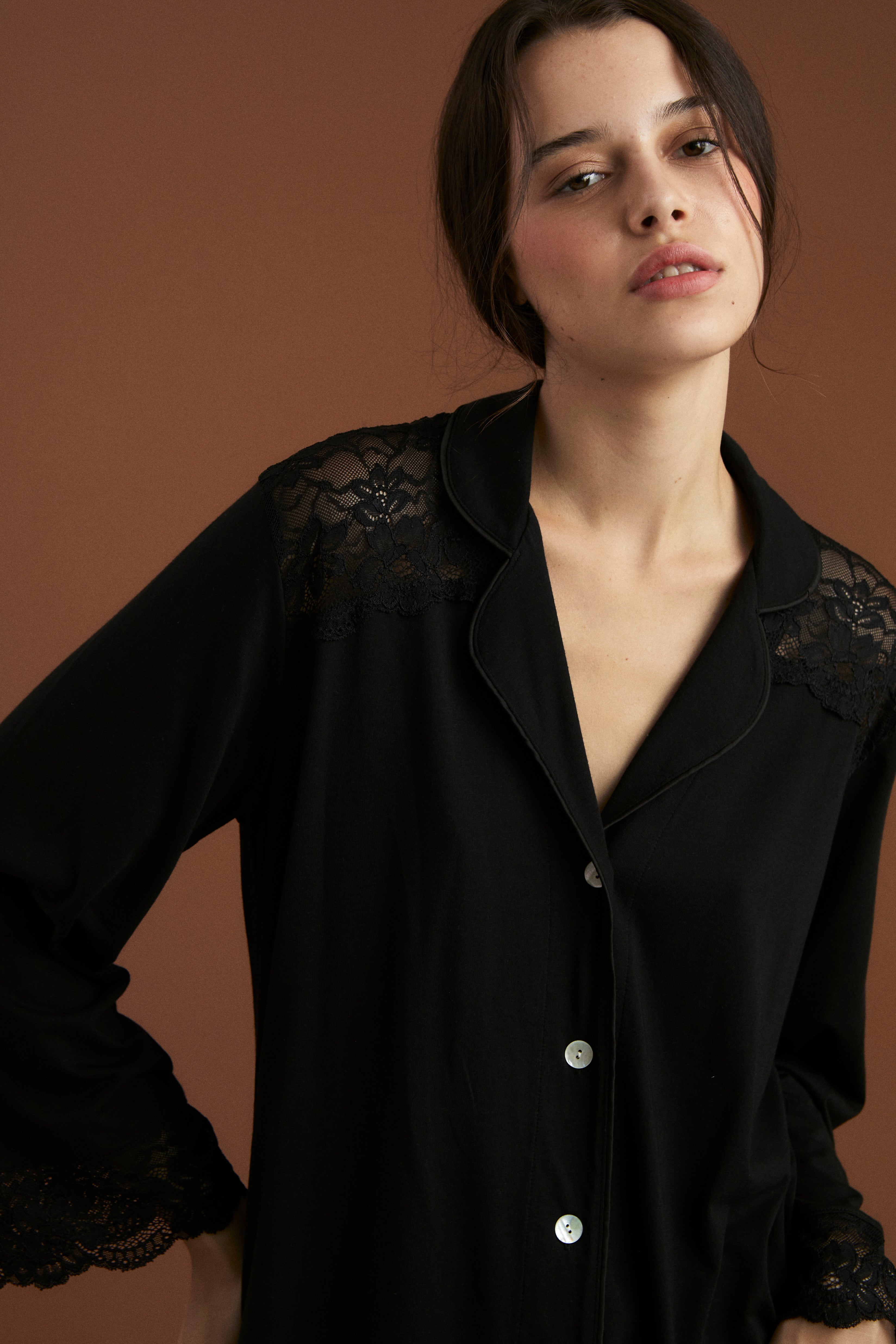 Pijama Boyfriend Bridal Black
