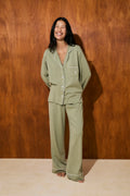 Pijama Boyfriend 100% Algodón Pima - Sage Green