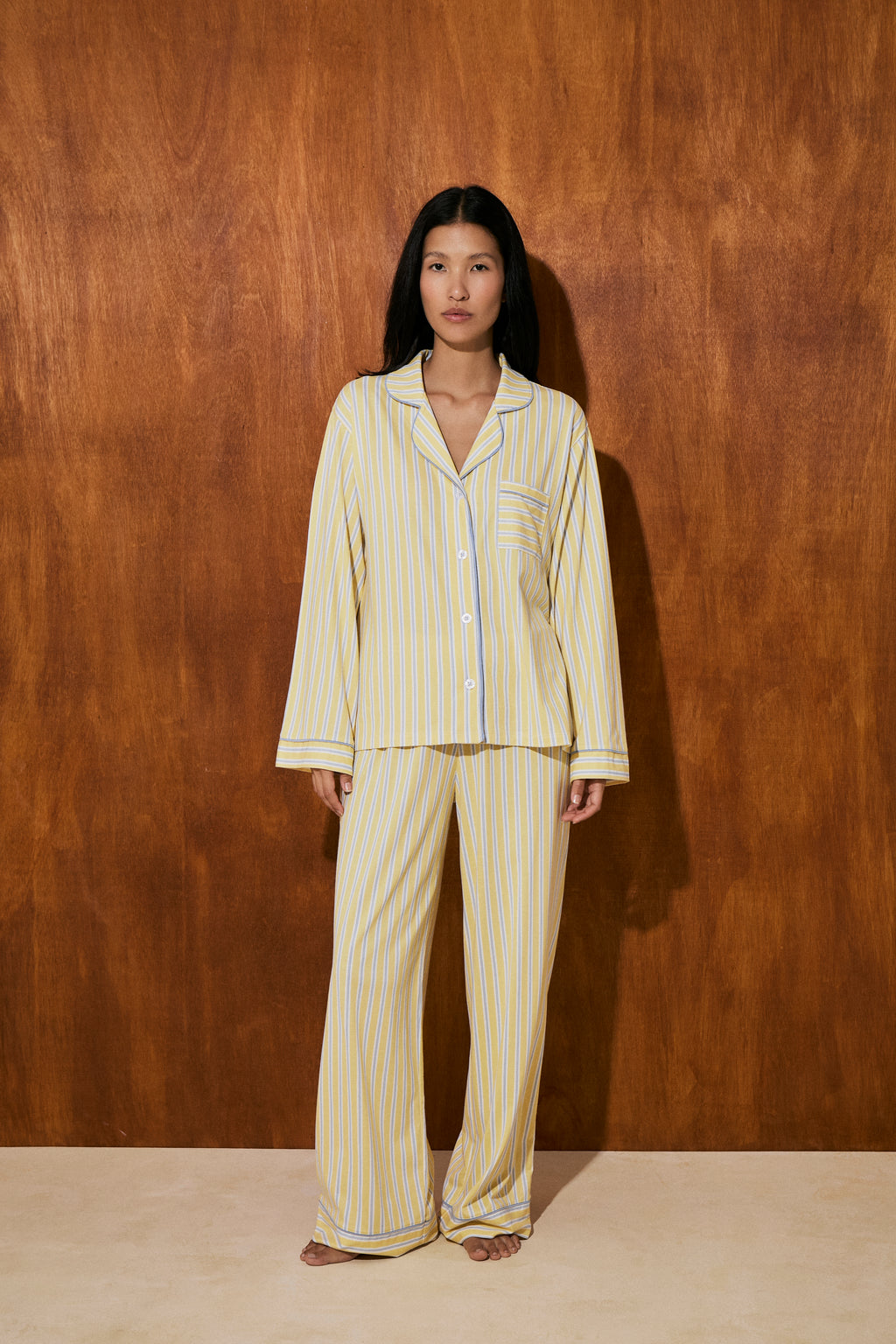 Pijama Boyfriend 100% Algodón Pima - Honey Stripes