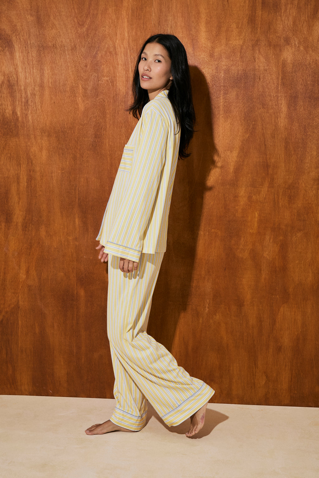 Pijama Boyfriend 100% Algodón Pima - Honey Stripes