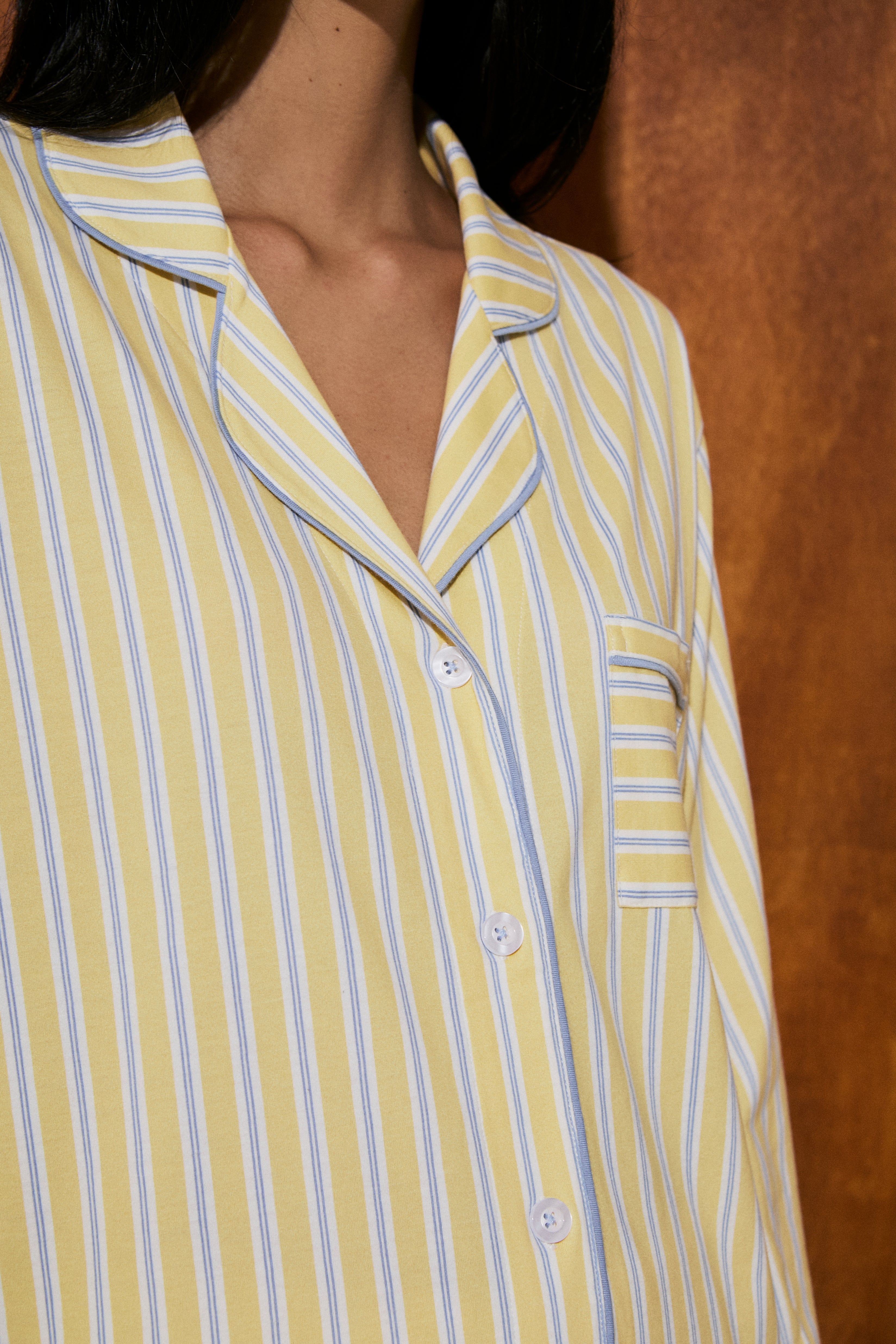 Pijama Boyfriend 100% Algodón Pima - Honey Stripes