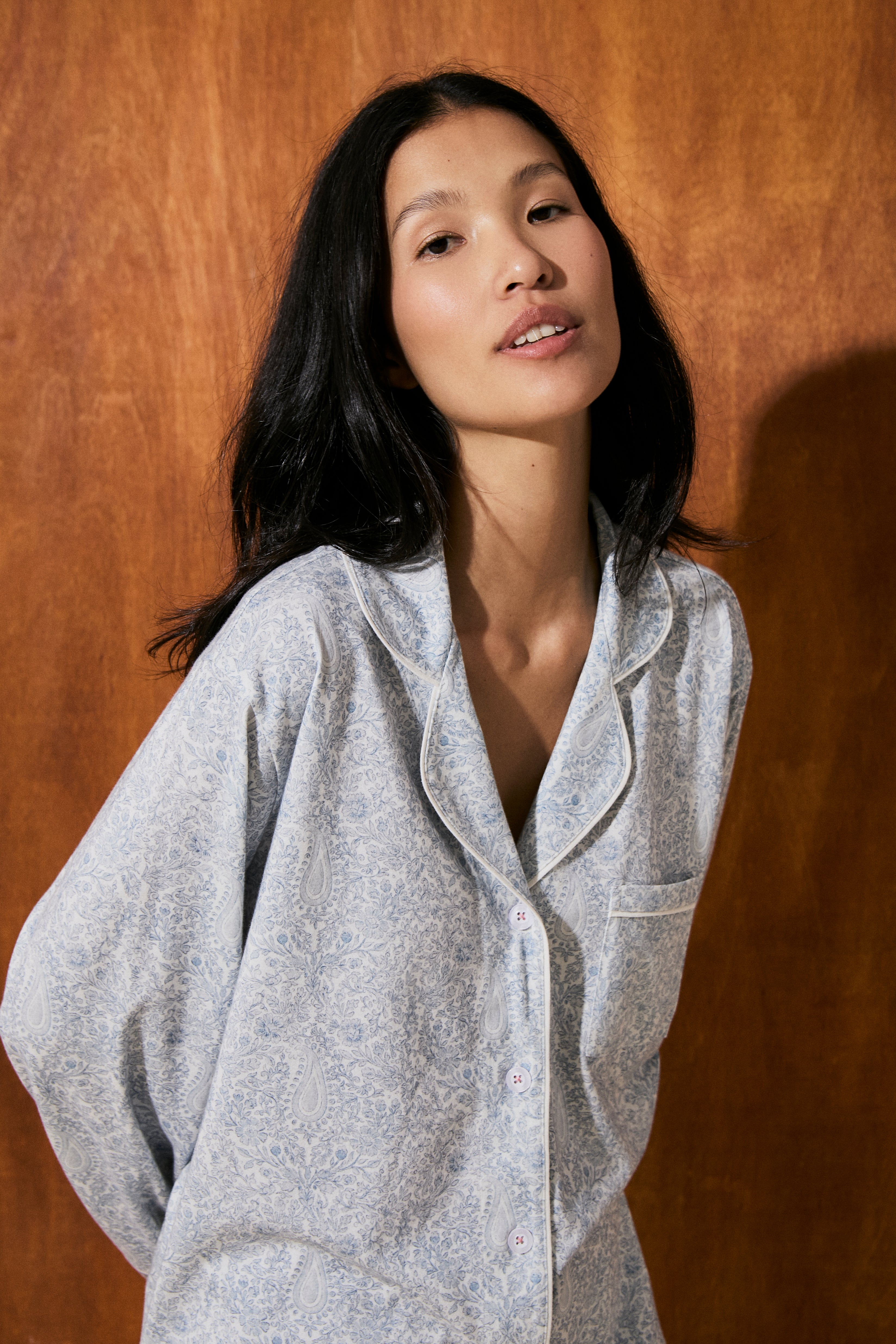 Pijama Boyfriend 100% Algodón Pima - Blue Paisley