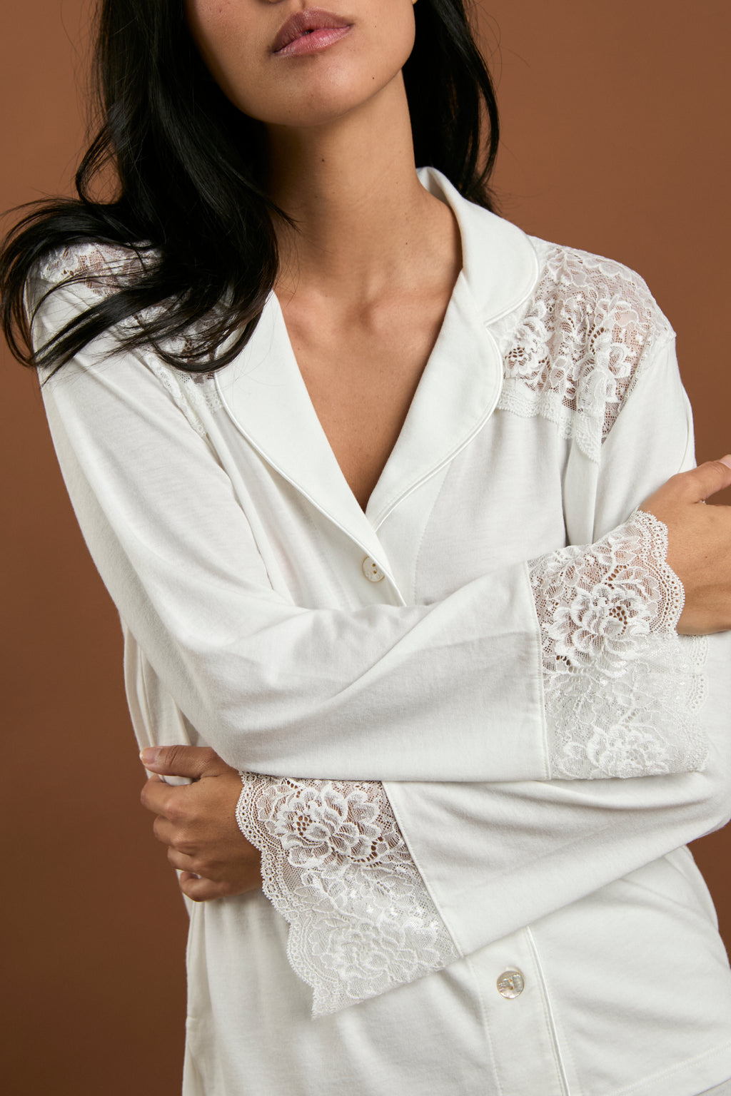 Pijama Boyfriend Bridal Blanco