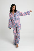 Pijama Boyfriend Blue Rose 100% algodón pima