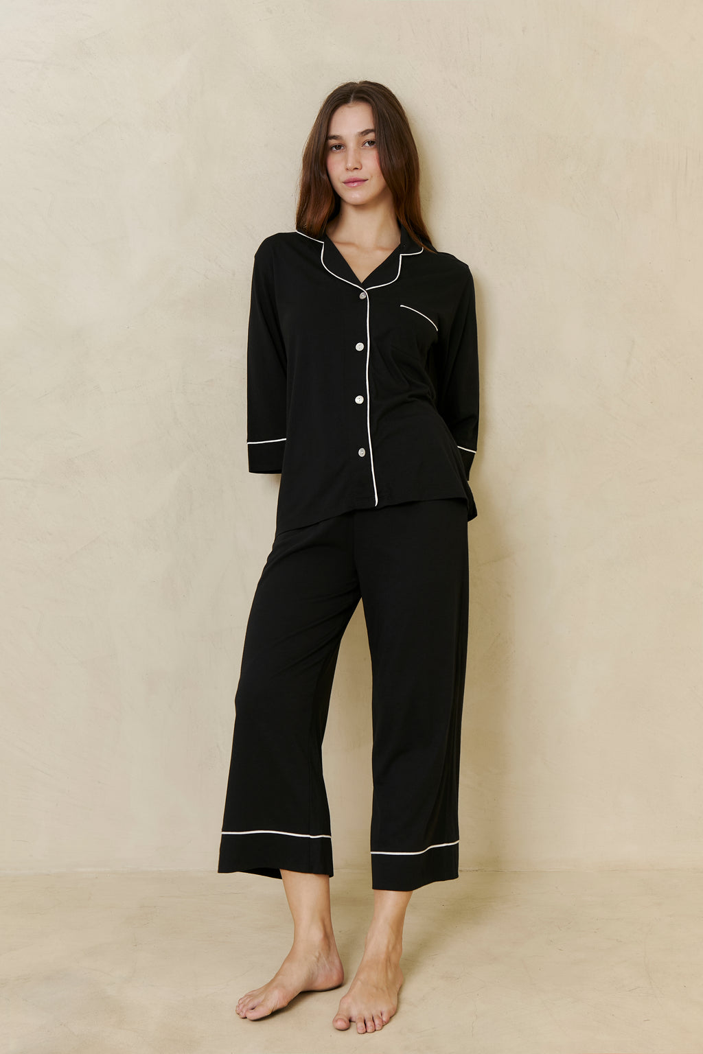 Pijama Boyfriend Midi - Black