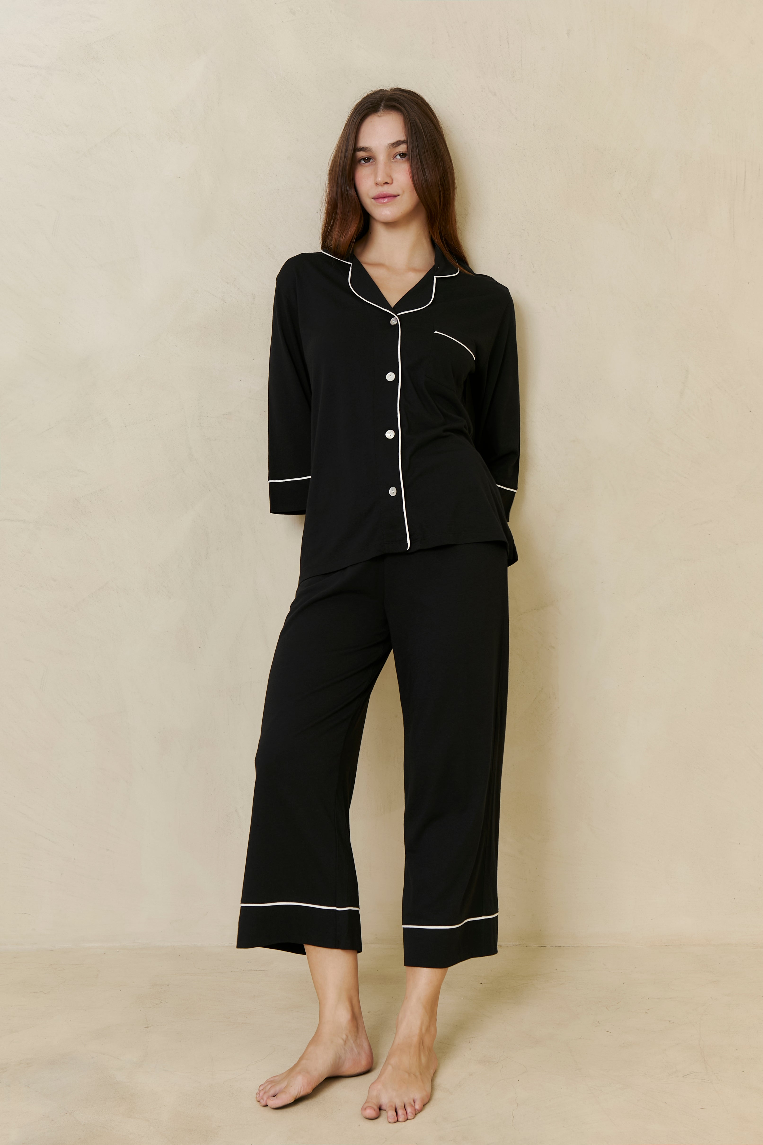 Pijama Boyfriend Midi - Black