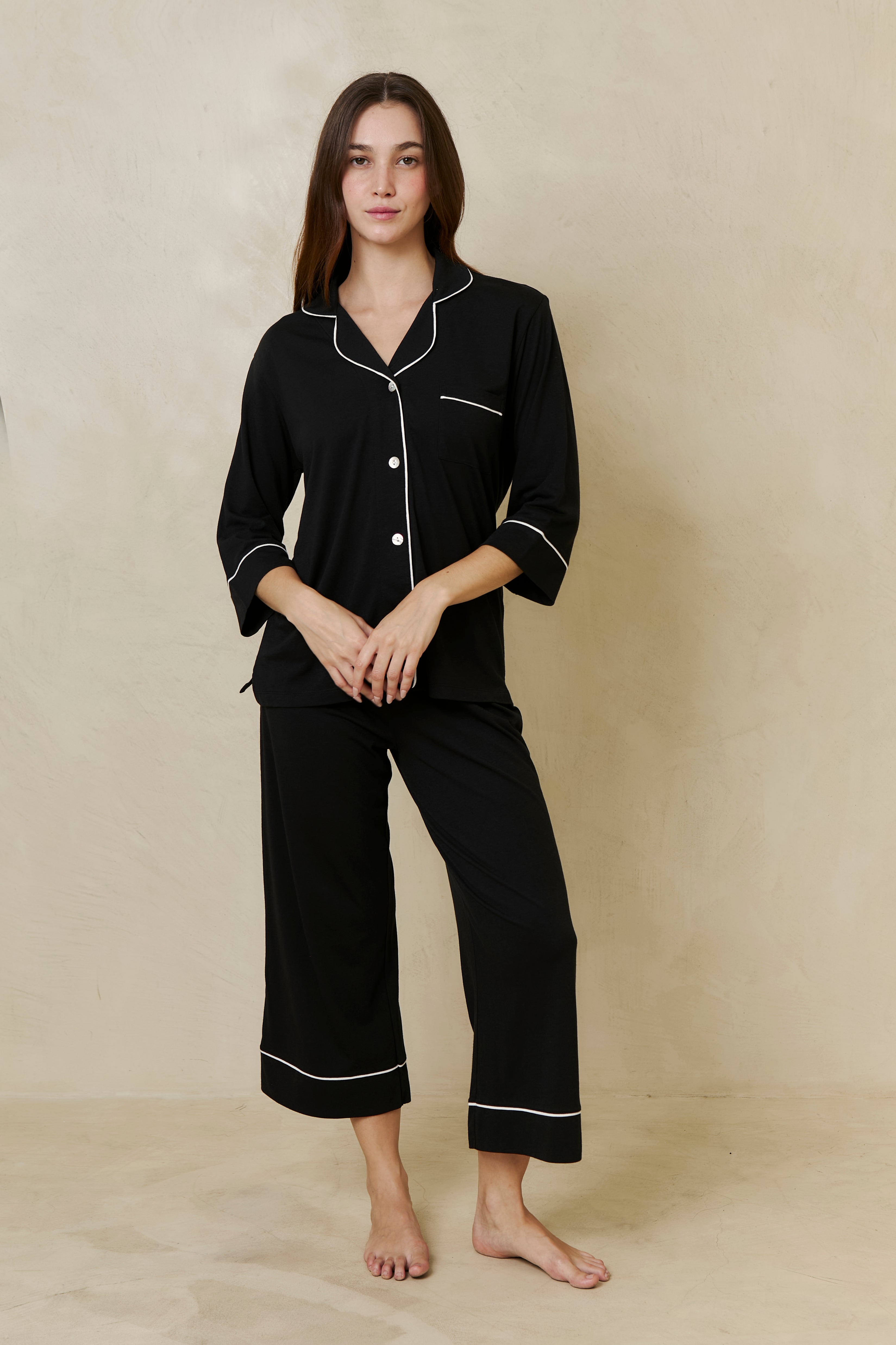 Pijama Boyfriend Midi - Black