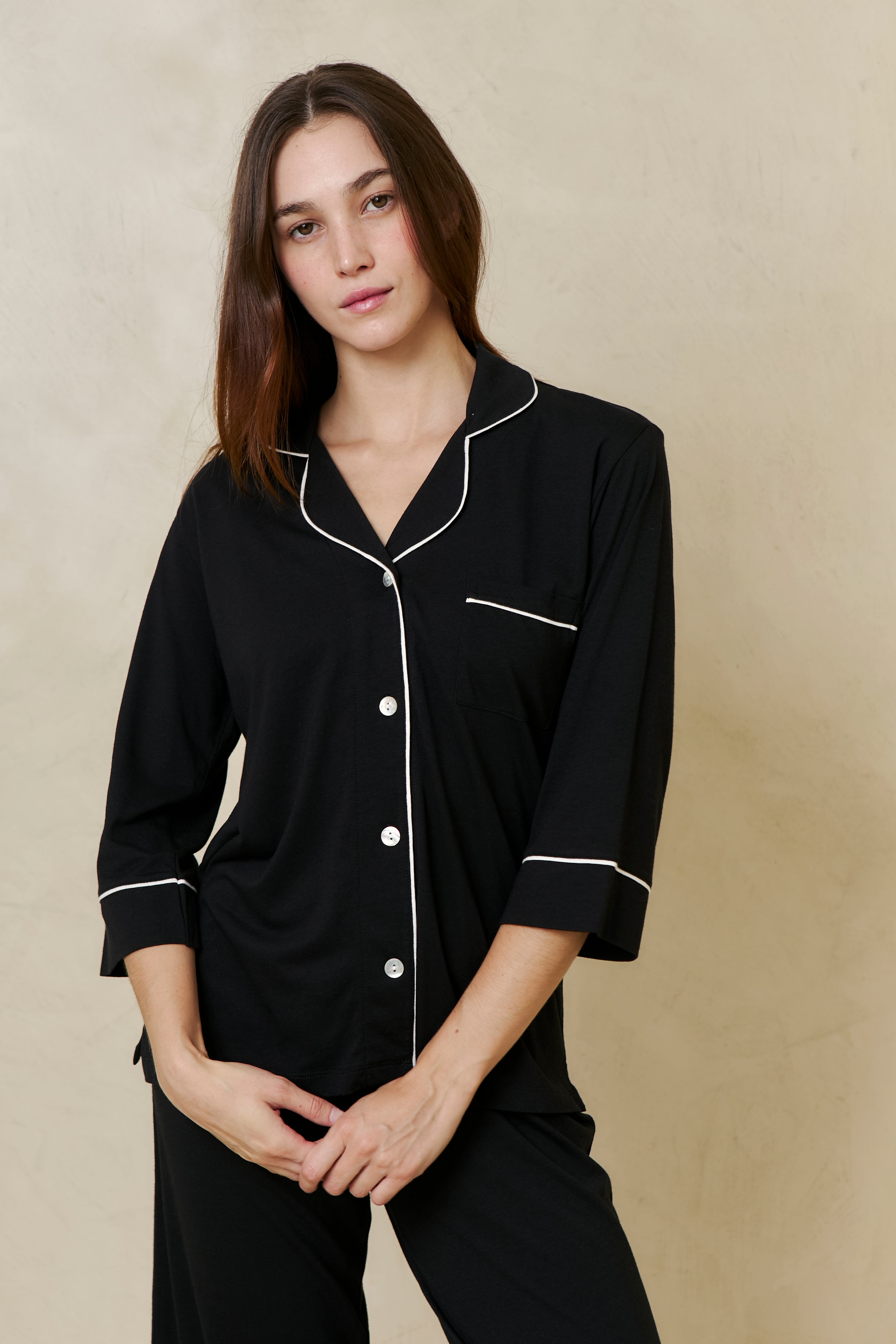Pijama Boyfriend Midi - Black