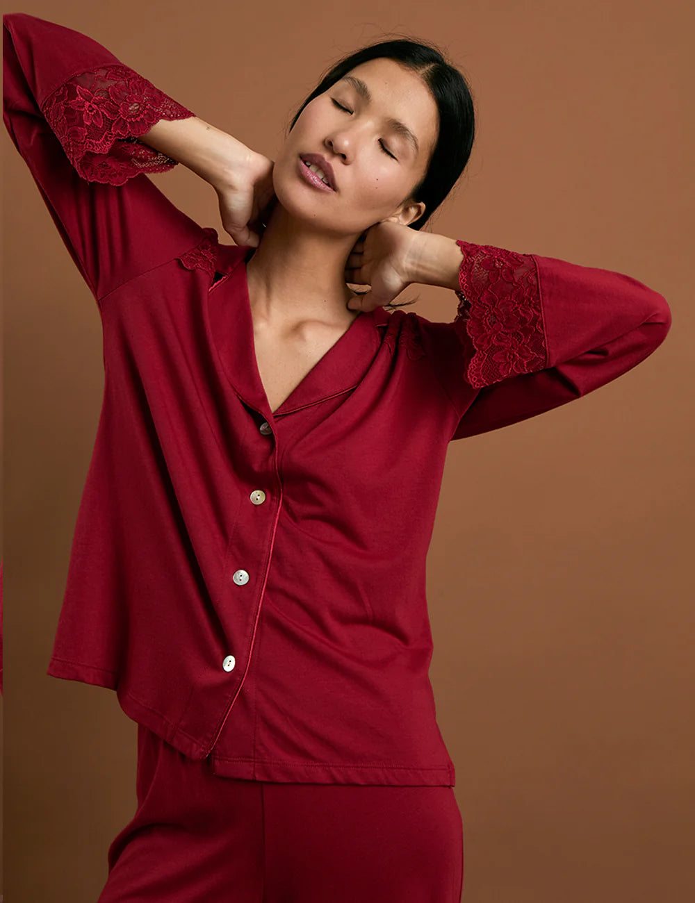 Pijama Boyfriend Bridal Rouge